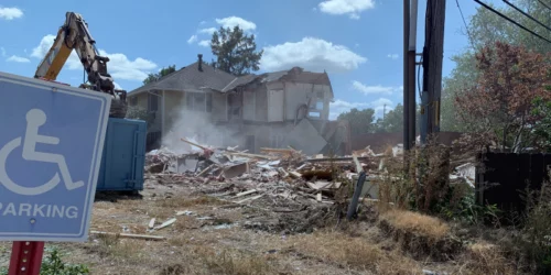 residential house being demolished wichita ks